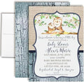Amanda Creation Blue Watercolor Owl Baby Shower Invitations for Boys, Baby Shower Invitations with Owls, 20 Personalized 5x7 Double-Sided Cards with White Envelopes, Made in USA by AmandaCreation