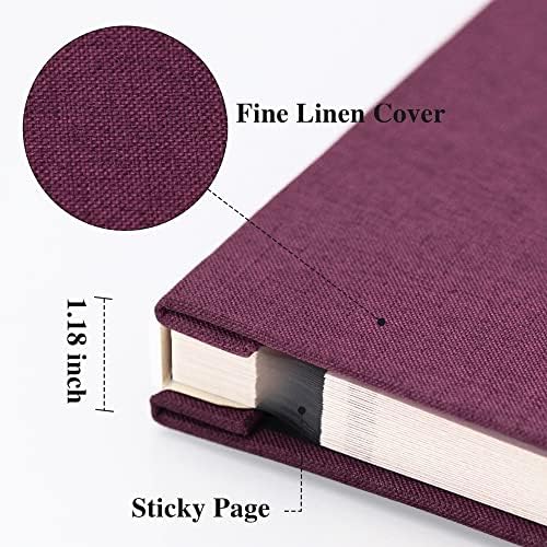 Vienrose Self Adhesive Photo Album with Window 13x12.6 60 Pages Purple - Image 3