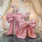 Dingion 2 Pcs Giant Pink Bow 47 59 Inch Wedding Party Wall Backdrop by Dingion