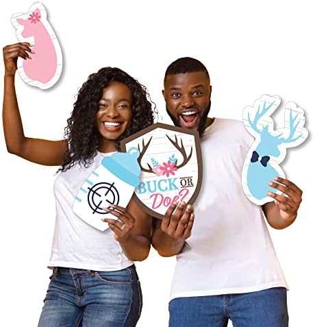 Big Dot of Happiness Buck or Doe - Yard Sign and Outdoor Lawn Decorations - Hunting Gender Reveal Party Yard Signs - Set of 8 - Image 6