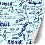 AOFUN Personalized Gift With Name Logo Mens Birthday Wrapping Paper Christmas Paper Wrap Personalized Name Text Wrapping Paper Birthday Wrapping 3 Rolls 58" x 23" - Image 3