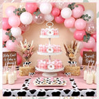 MTLEE 24 Sets Cow Baby Shower Favors Party Candle Small Bubble Candle Baby Shower Favors for Guests Tea Candles Bulk with Stylish Ribbons Cards Gifts(Pink, Cow) - Image 3