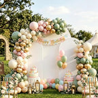 Arch Backdrop Stand Set with Cover (7.2ft,6ft x 2) Arched Frame Stand and Spandex Wedding Arch Cover with Storage Bag (White, 7.2Ft+6Ft+6Ft) - Image 7