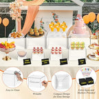 8 Pcs Clear Acrylic Buffet Risers with Mini Sign and Maker,Buffet Risers and Stands Clear Food Display Risers for Buffet Table Party Catering Dessert Cupcake Collectibles (8" 7" 6" 5" 5" 4" 4" 3") - Image 6