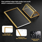 PPH-Sisy Gold Frames 5x7 Acrylic Sign Holder Double Sided Picture Frames for Wedding Table Number Menu Flyer Display for Office Home Party- Pack of 12 - Image 4