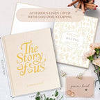 Lanpn Wedding Anniversary Journal - The Story of Us, Linen Dating 1st to 70th Couple Memory Book Wedding Scrapbook, 190 Pages Love Stories Notebook Marriage Newlywed Bridal Shower Gift, Beige - Image 2