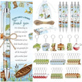 145 Pieces Fishing Baby Shower Favors for Guest A Little Fisherman Is On The Way Ballpoint Pens and Keychains Gifts Bulk Retractable Baby Shower Pens Gender Reveal Greeting Cards Souvenirs Prizes by EYNDYN