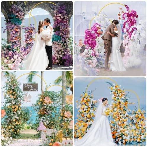 Wokceer Wedding Arch Backdrop Stand and Cover Set of 2,Arch and Blush Cove - Image 3