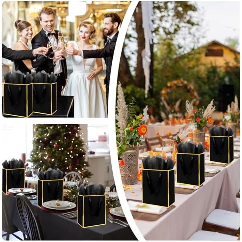 Addblu 100 Pack Bulk Luxury Gift Bags with Handles & 100 Tissue Papers - Image 3
