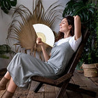 Aodaer 90 Pieces Paper Folding Fans Bamboo Handheld Fans Paper Folded Fans for Wedding Gift, Party Favors, DIY, Home Decoration, White - Image 6