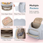 mommore Diaper Bag Backpack, Stylish Mini Baby Bag with Changing Pad - Image 5
