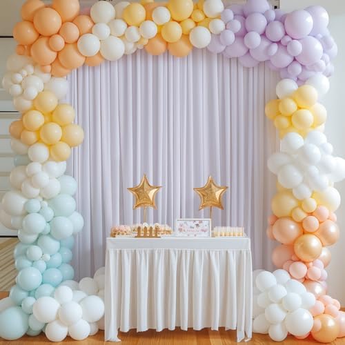 16x10FT White Backdrop Curtains for Wedding Parties, Wrinkle Free Polyester Photography Backdrop Drapes for Wedding Baby Shower Birthday Parties Stage Background Stand Decorations 4x10ft,4 Panels - Image 6