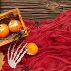 12 Pack Cheesecloth Table Runner 10Ft Christmas Gauze Boho Table Runners for Wedding Decor Bridal Shower Decorations Baby Shower Party(35" x 120")(Red) - Image 5