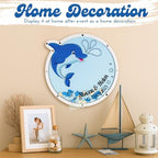 Dolphin Guest Book Alternative Drop Box Frame, Personalized Beach Wedding - Image 5
