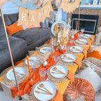 6 Pack Orange Cheesecloth Table Runner 10Ft 23 x 120 Inch - Image 7