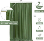 6 Panels Valley Green Backdrop Curtain for Parties Wrinkle Free Dark Green Photo Curtains Backdrop Drapes Fabric Decoration for Baby Shower Birthday Party Photography 30ft(W) x 10ft(H) - Image 3