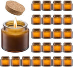 Danmu 3oz Candle Jars,Small Glass Jars with Lids for Making Candles 24 Pack by Danmu