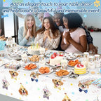 Potchen 452 Pcs Dog Birthday Plates Napkins Party Supply, Colorful - Image 4