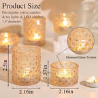 36 Pcs Assorted Gold Votive Candle Holders, Gold Tea Lights Candles Holders - Image 2