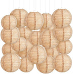 Hortsun 24 Pcs Print Burlap Paper Lanterns Classroom Decor,8/10/12 Inch by Hortsun