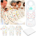 Chicingyou 7 Pcs Baby Shower Games Feed Me Baby Shower Games Decor Include 3 Funny Blind Feeding Costume 3 Bib 1 Bed Sheet for Gender Reveal Party Supplies Bridal Gender Reveal Game Party Favors by Chicingyou