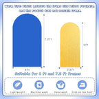 2PCS Arch Backdrop Covers Glitter Gold Sapphire Blue (7.2ft+6ft) , Spandex Fitted Arch Stand Covers Background for Wedding Baby Shower Birthday Bridal Shower Party Decorations(Only Covers) - Image 5
