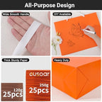 EUSOAR Orange Gift Bags, 25pcs 16"x6"x12" Thank You Bridal Party Present Wrap Bags Bulk, Merchandise Retail Shopping Wrapping Paper Bag with Handle for Business Craft Grocery Wedding Birthday Favor - Image 3