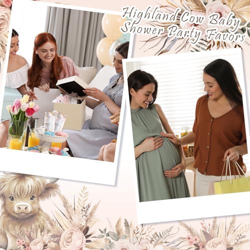 289 Pieces Highland Cow Baby Shower Favors for Guest Party Ballpoint Pens and Keychains Gifts for Boys Bulk Retractable Baby Shower Pens Gender Reveal Thank You Cards Souvenirs Prizes - Image 7