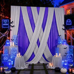 20x12 ft Silver Backdrop Curtains for Weddings Parties, Birthdays - Image 5