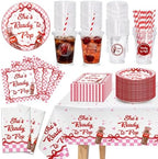 Ready to Pop Party Tableware and 16oz Disposable Cups with Lid- Serve 48 by Unknown