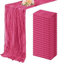 Hot Pink 20 Pack Cheesecloth Table Runner 10FT Boho Fabric Rustic Cheese Cloth Table Runner for Wedding 20 x 120 Inch Long Bridal Shower Baby Shower Gauze Sheer Birthday Party Table Decorations by FoliafeelHome