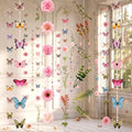 Dunzoom 10 Pack 82 ft 3D Wildflower Butterfly Garland Party Decor Set 6 Artificial Flower Floral Hanging Vine 4 Butterfly Banner for Spring Birthday Wedding Baby Shower Backdrop Wall Arch Supplies by Dunzoom