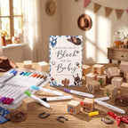 Tatuo 75 Pcs Baby Shower Party Block Games Sign to Decorate,Cowboy - Image 4