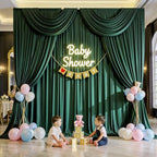 20ftx12ft Hunter Green Backdrop Curtains for Parties, Wrinkle Free Polyester Hunter Green Photo Backdrop Drapes 4 Panels 12 ft Long Back Drop Cloth for Wedding Birthday Photography Background Party - Image 7