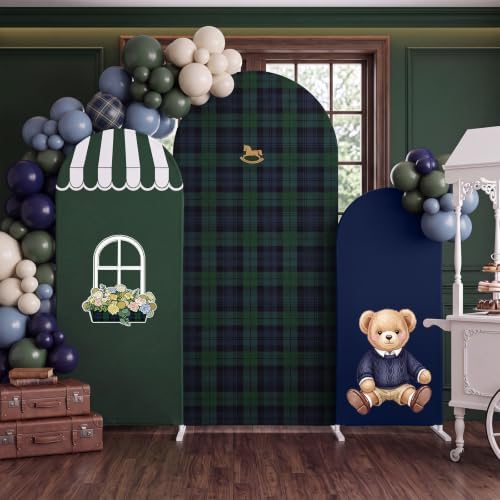 3 Set Preppy Bear Arch Covers for Birthday Cartoon Party Supplies - Image 5