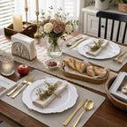 WDF 60pcs White Plastic Plates -10.25inch Baroque White Disposable Dinner Plates for Upscale Parties/Wedding - Image 5