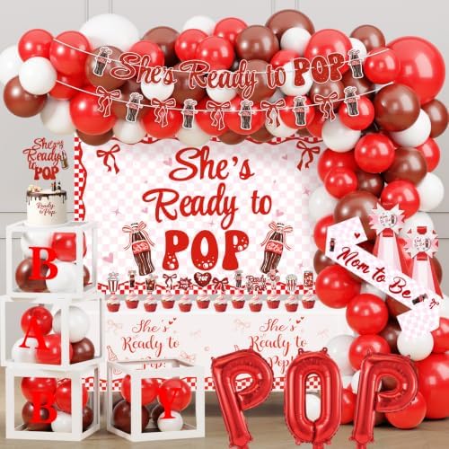 144Pcs Ready to Pop Baby Shower Decorations Balloon Arch Set by Unknown