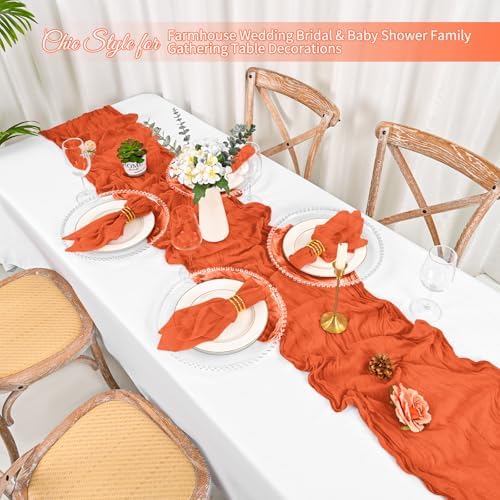 100 Pack Orange Cloth Napkins 20x20Inch Cheesecloth Napkins - Image 5