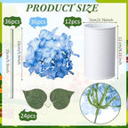 Zeyune Blue 12 Sets Flower Table Centerpieces, Artificial Hydrangeas - Image 3