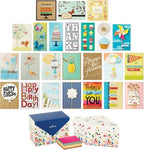Hallmark All Occasion Handmade Boxed Set of Assorted Greeting Cards with Card Organizer—Birthday, Baby, Wedding, Sympathy, Thinking of_You, Thank You, Blank, 24 Count (Pack of 6) by Hallmark