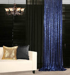 ShinyBeauty Orange Navy Blue Sequin Backdrop 4 Panels 2FTx8FT Glitter Background Sparkle Curtains Wedding Backdrops Birthday Backdrops for Photography Background - Image 4