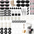 Aliceset 92 Pcs Baby Shower Prizes for Game Party Winners Baby Shower Favors Gifts Includes Hair & Beauty Accessories Jewelry Box with Gift Bag for Gender Revealed Wedding Bridal Party Favors(Black) by Aliceset