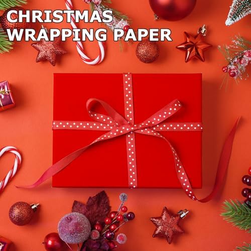 Vanhench Red Wrapping Paper 36" x 2400" (200'), Kraft Paper Roll for Bouquet Flower Wrapping, Art Crafts, Wedding, Birthday, Baby Shower,Mothers Day Gifts, Color Valentines Wrapping Paper - Image 3