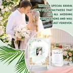 Kosiz Baby Shower Guest Book Frame, 60 Guests Wooden Hearts, Greenery - Image 5