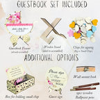 Personalized Baby Shower Guest Book Alternative, Floral Acrylic Drop Box - Image 6