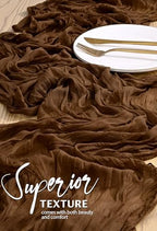 18 Pack Cheesecloth Table Runner 10FT Brown Table Runner Boho Gauze Cheese Cloth Table Runners Long Rustic Sheer Table Decorations for Wedding Party Baby Bridal Shower Birthday Holiday Home - Image 4