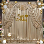 20x12FT Champagne Sequin Curtains Backdrop, Wrinkle Free Drop for Wedding - Image 2