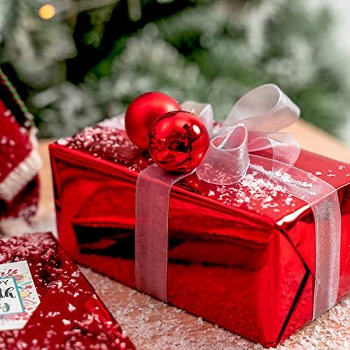 RUSPEPA Red Metallic Wrapping Paper - Solid Color Paper Perfect for Wedding, Birthday, Christmas, Baby Shower - 30 Inches x 100 Feet - Image 7