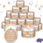 MTLEE Kraft Paper 24 Pcs Baby Shower Party Favors Candles Lavender Scented Baby Shower Favors for Guests Rustic Tealights Candles Gender Reveal Return Gifts(Khaki, 1.2 oz) by CelebrateEveryMoment