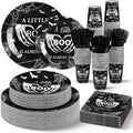 200 Pcs A Little Boo Is Almost Due Tableware Set Serves 25 by Romooa